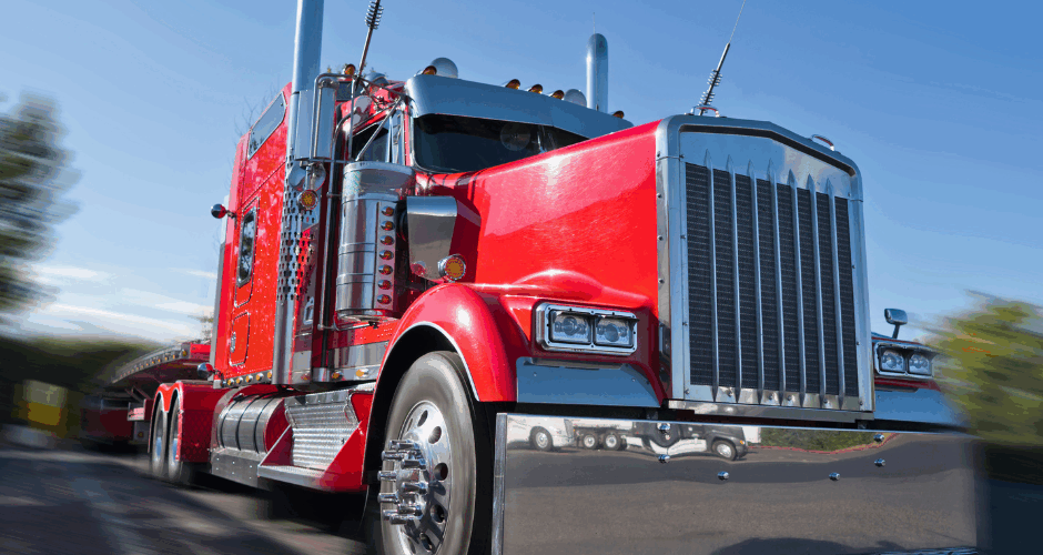 Red Semi Truck