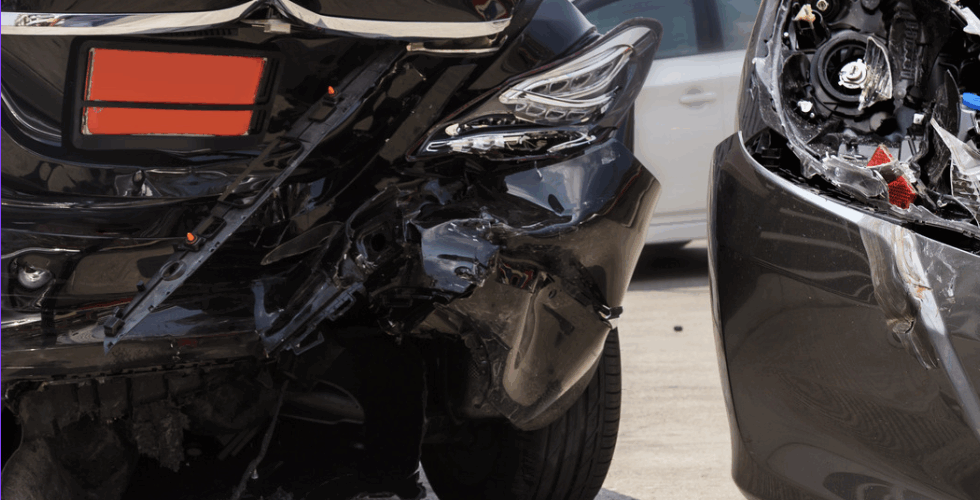 2 cars after an accident