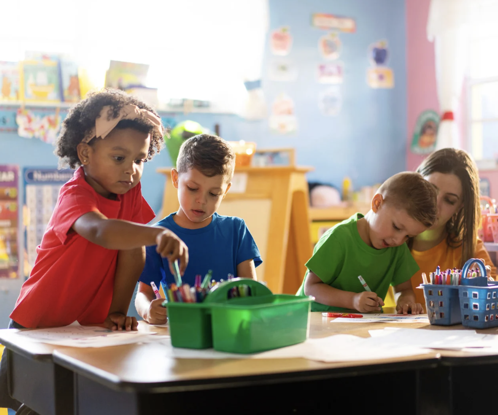 A few kids at a daycare
